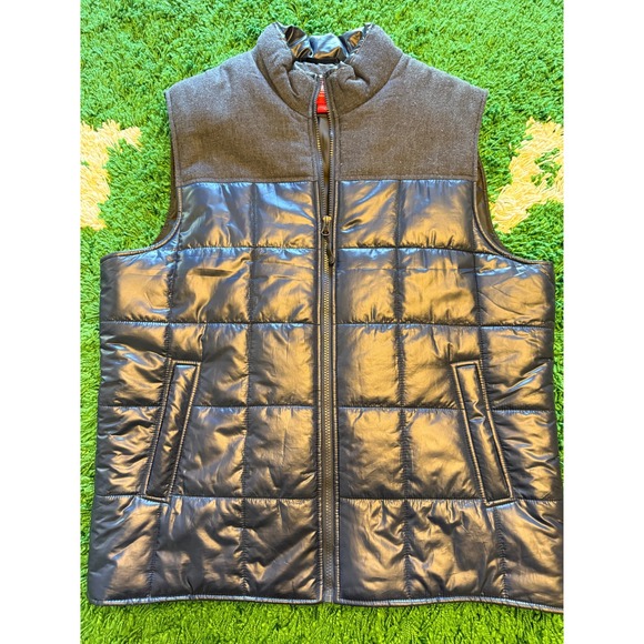 Coleman Other - Coleman Puffer Vest Mens Large Navy Blue Good Mixed Media Quilted‎ Full Zip